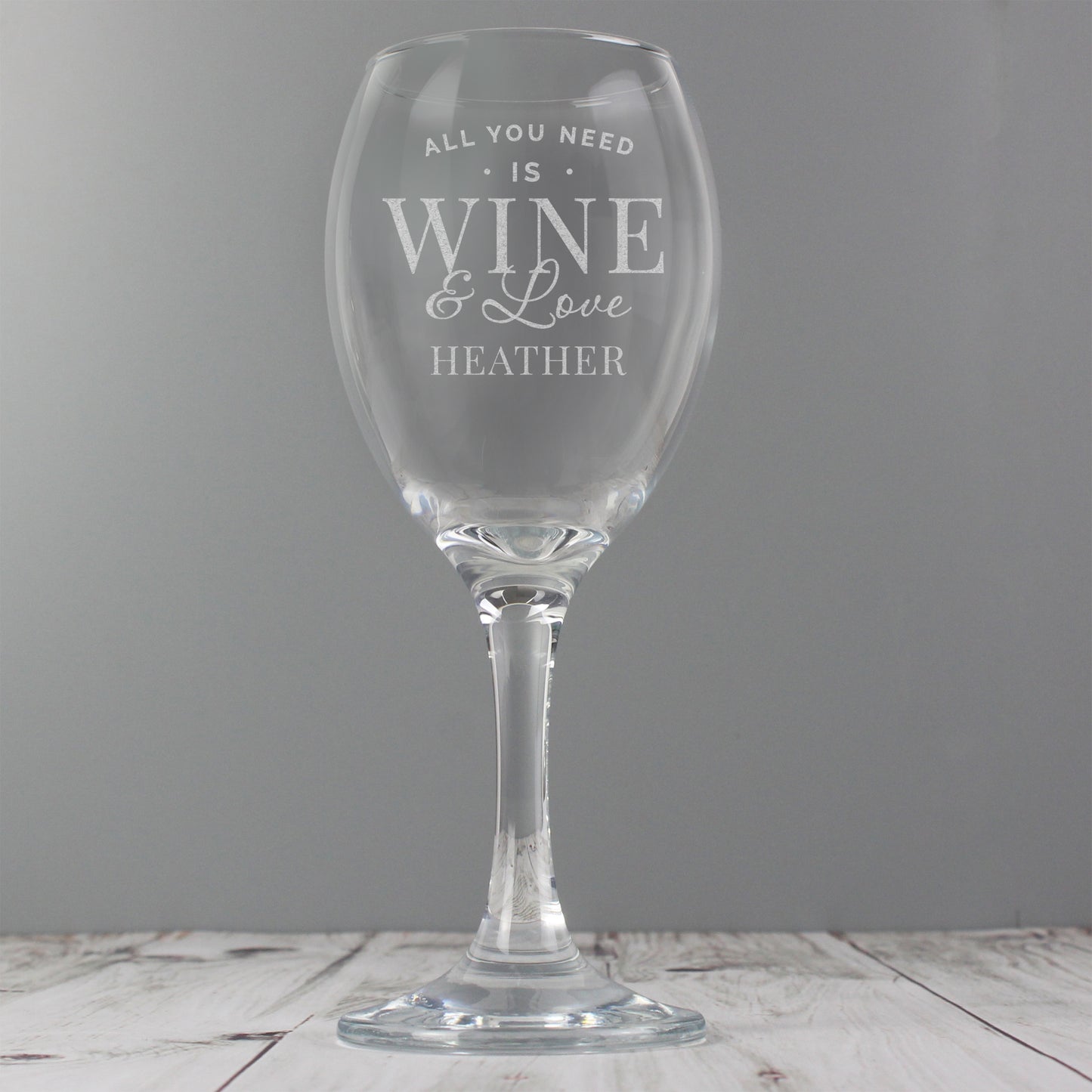 Personalised 'All You Need is Wine' Wine Glass - image 4