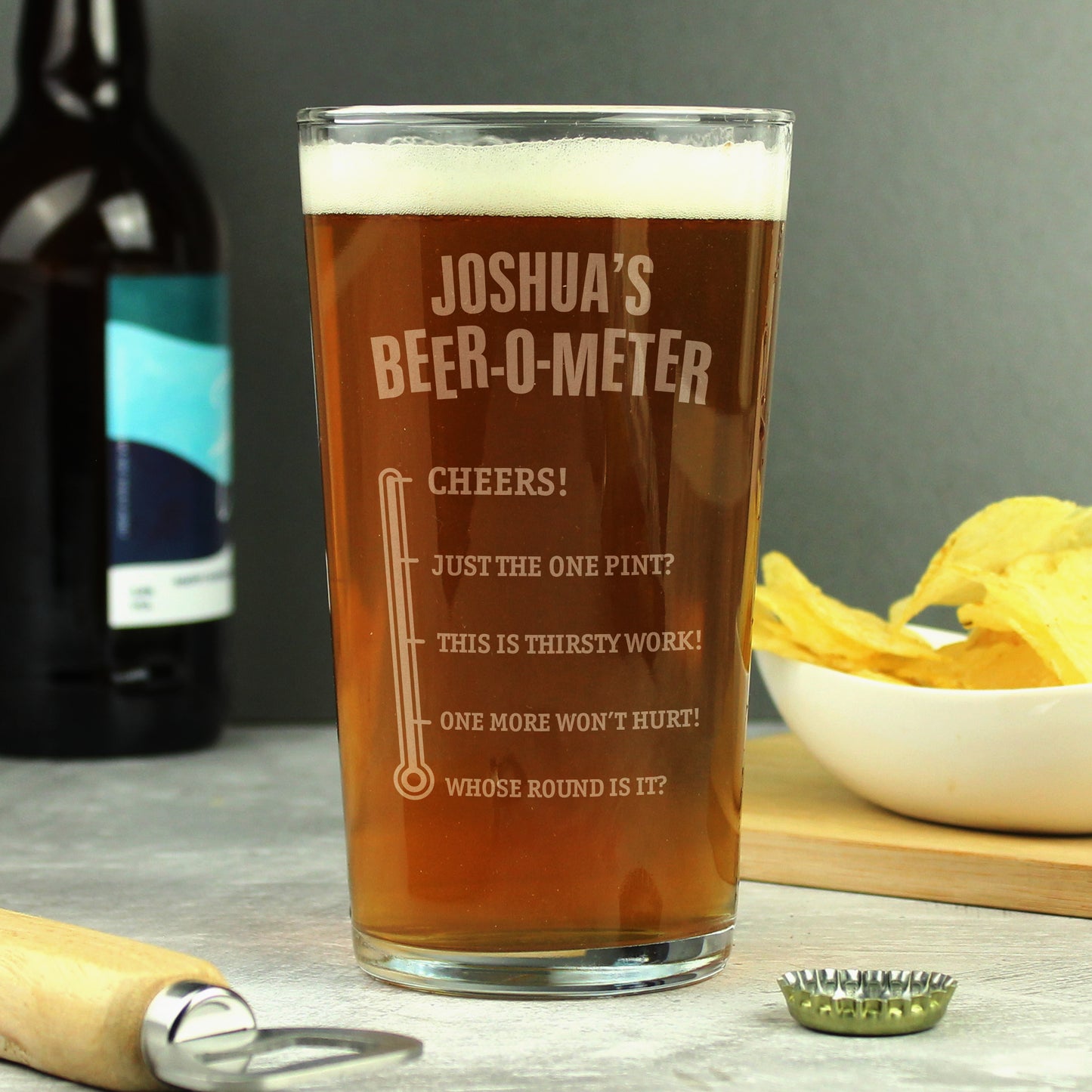 Personalised Beer-o-Meter Pint Glass - image 3