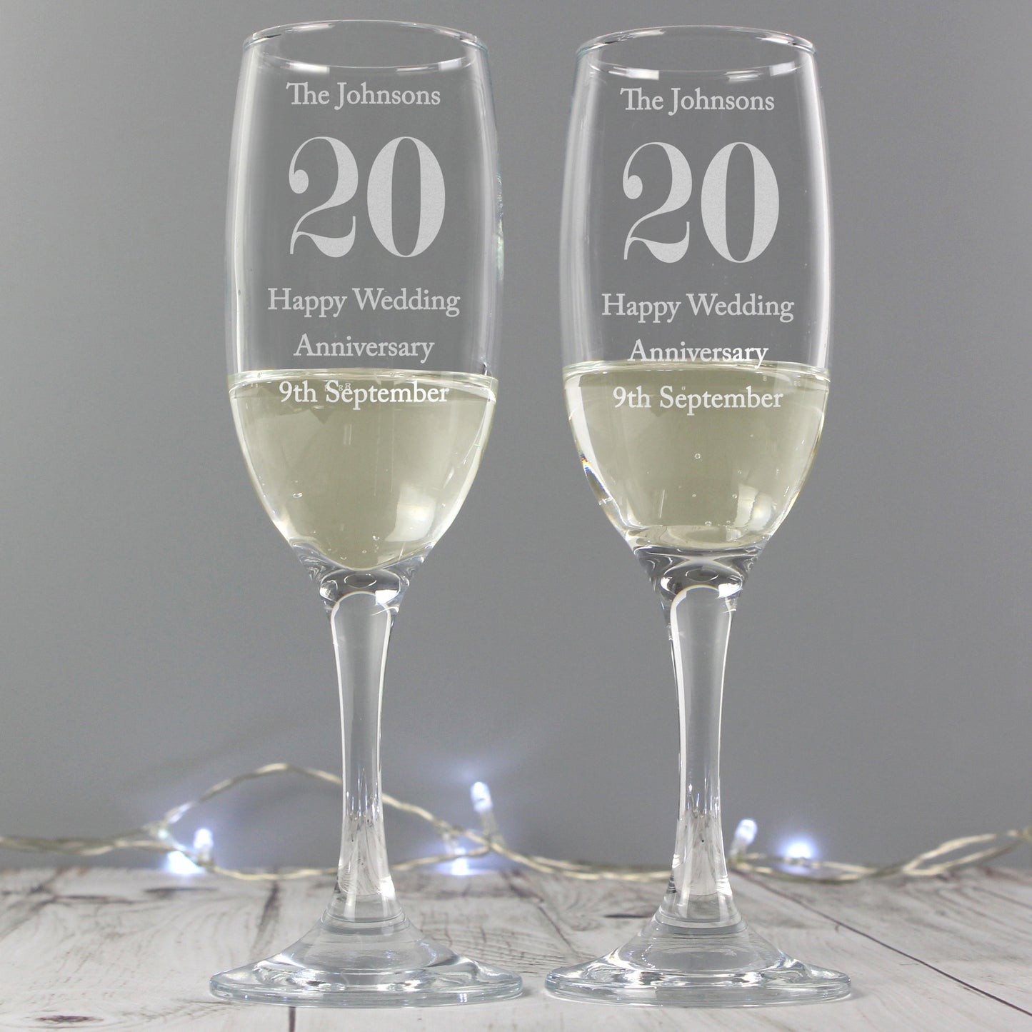 Personalised Anniversary Pair of Flutes from Heartfelt Gifts