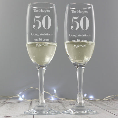 Personalised Anniversary Pair of Flutes - image 2