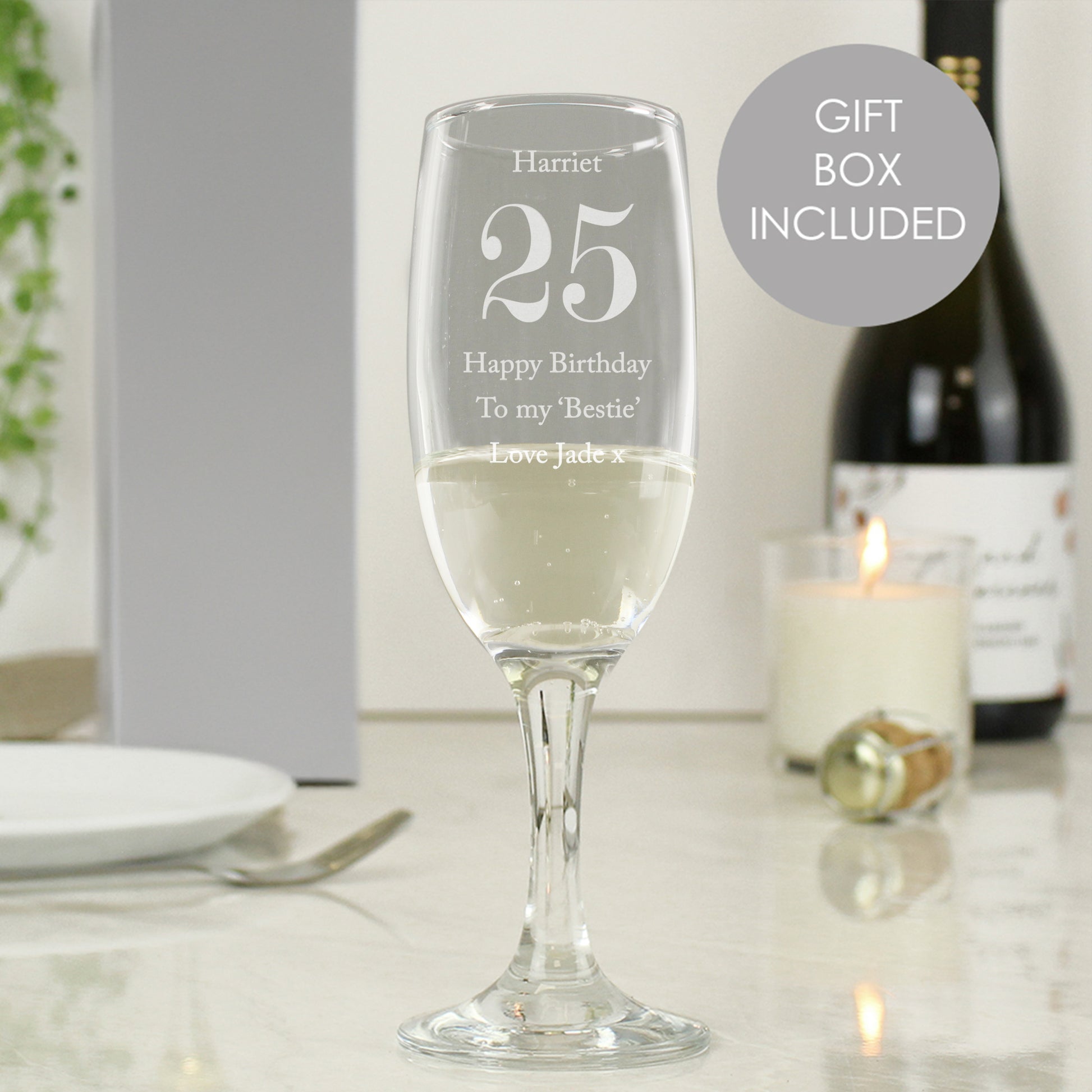 Personalised Birthday Big Age Flute from Heartfelt Gifts