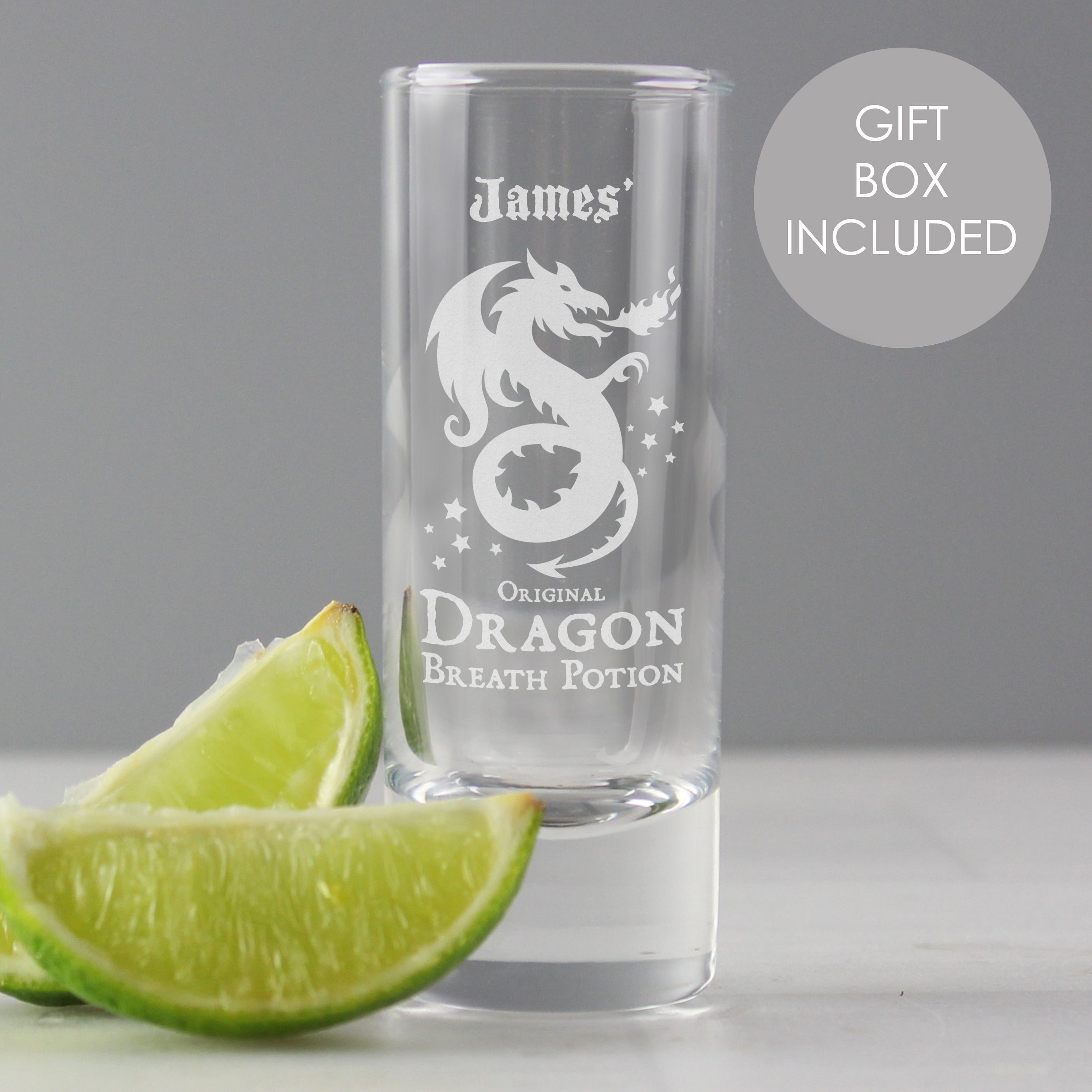 Personalised Dragon Breath Potion Shot Glass from Heartfelt Gifts