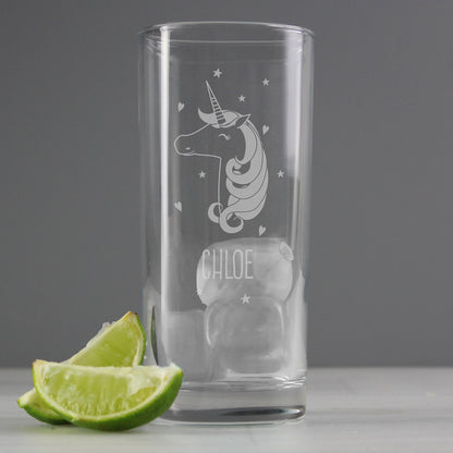 Personalised Unicorn Engraved Hi Ball Glass - image 3