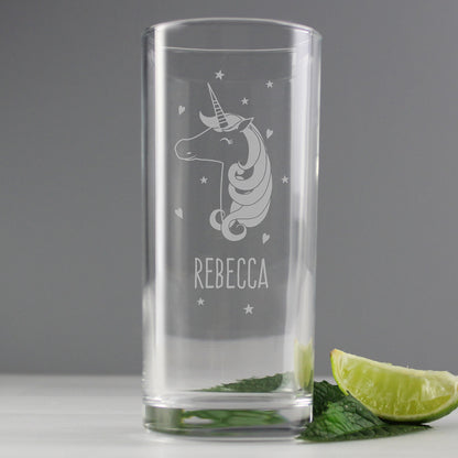 Personalised Unicorn Engraved Hi Ball Glass - image 4