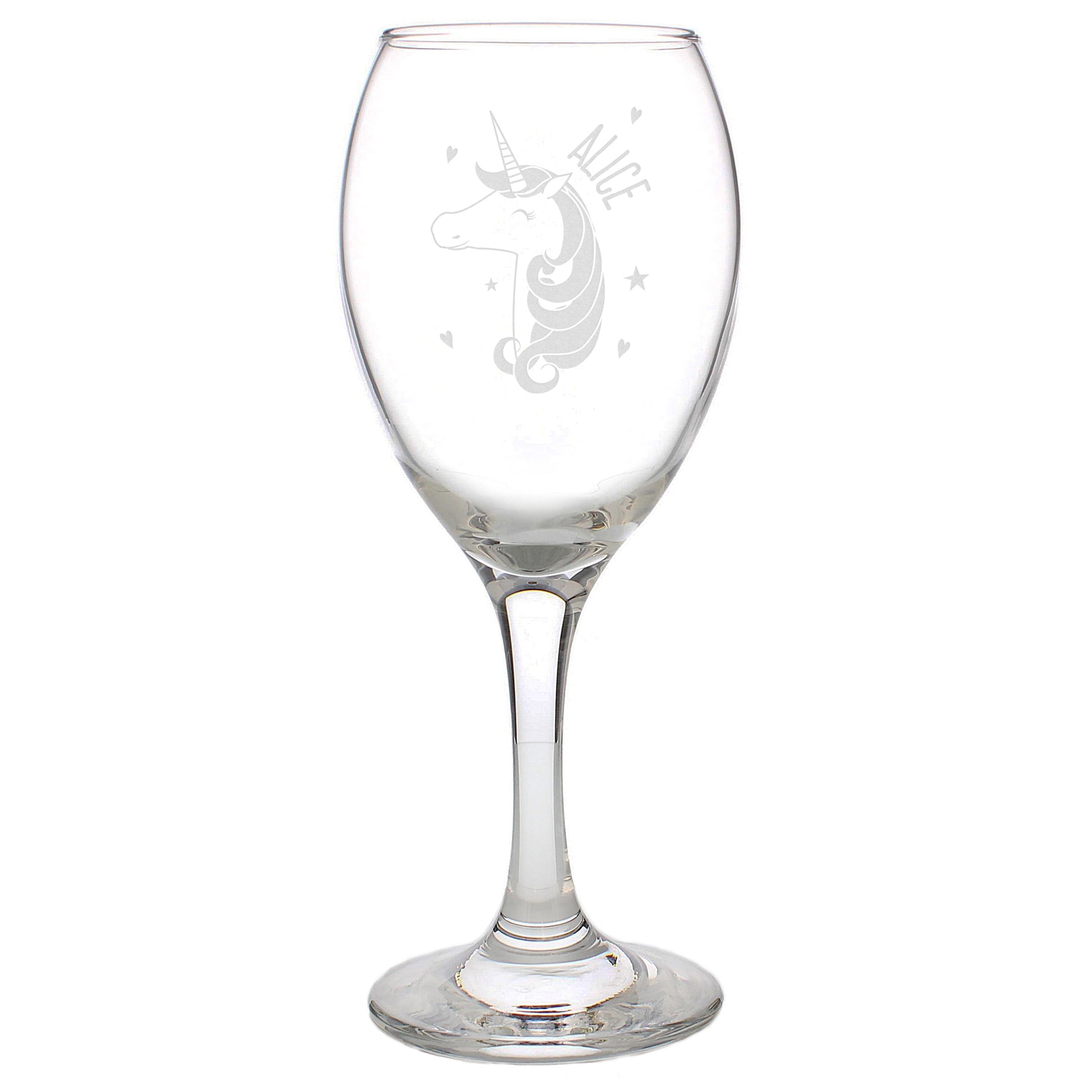 Personalised Unicorn Engraved Wine Glass - image 2