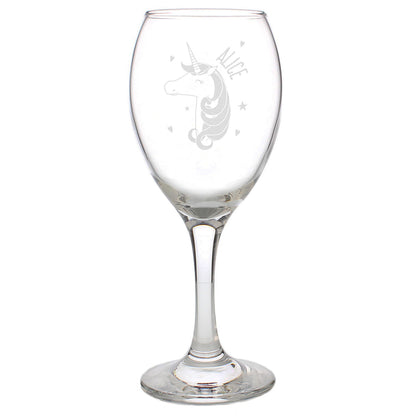 Personalised Unicorn Engraved Wine Glass - image 2
