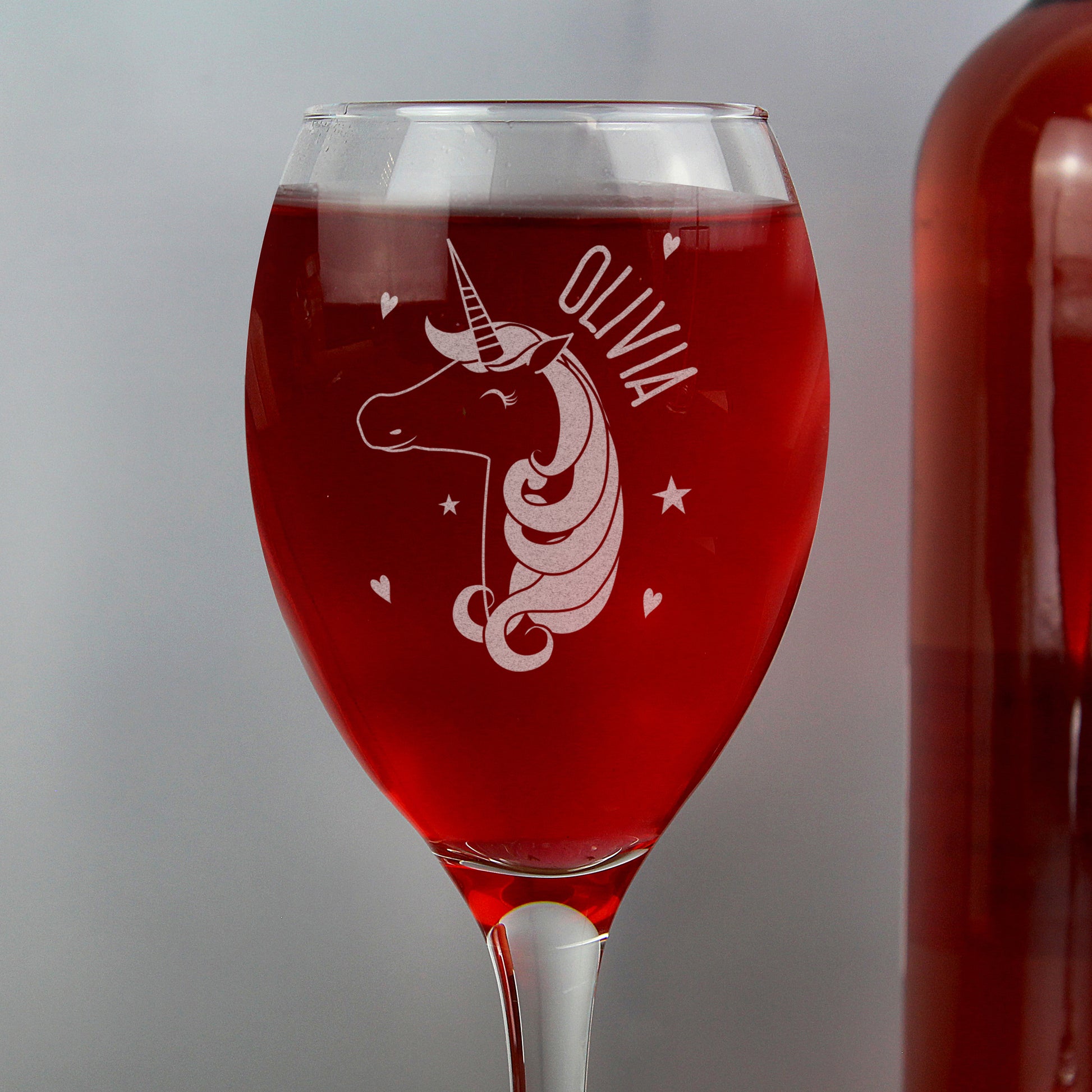 Personalised Unicorn Engraved Wine Glass - image 3