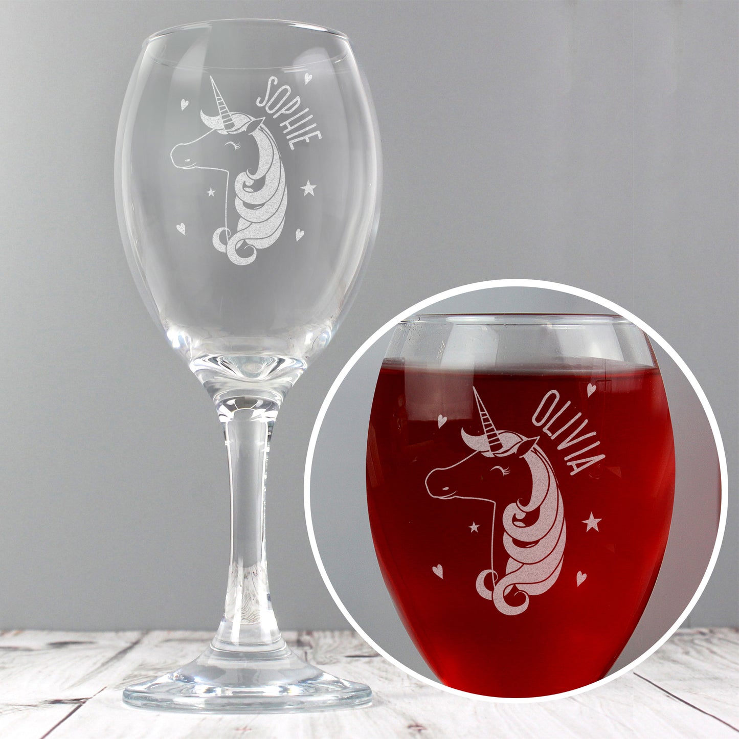 Personalised Unicorn Engraved Wine Glass - image 4