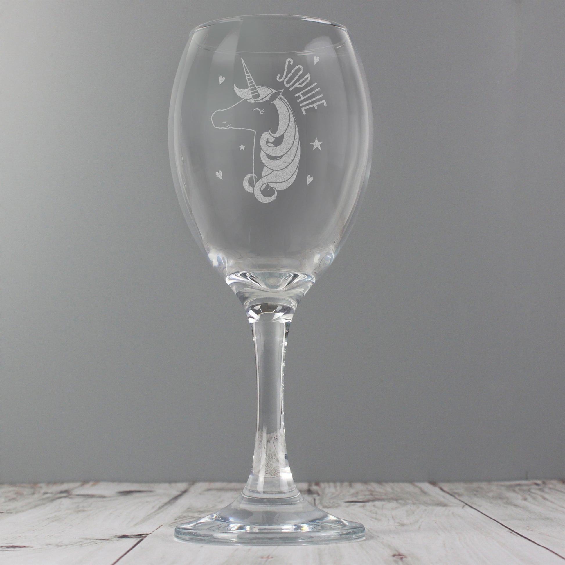 Personalised Unicorn Engraved Wine Glass - image 7