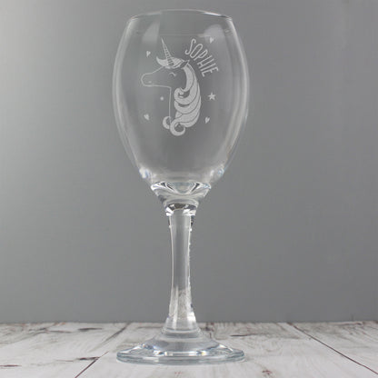 Personalised Unicorn Engraved Wine Glass - image 7
