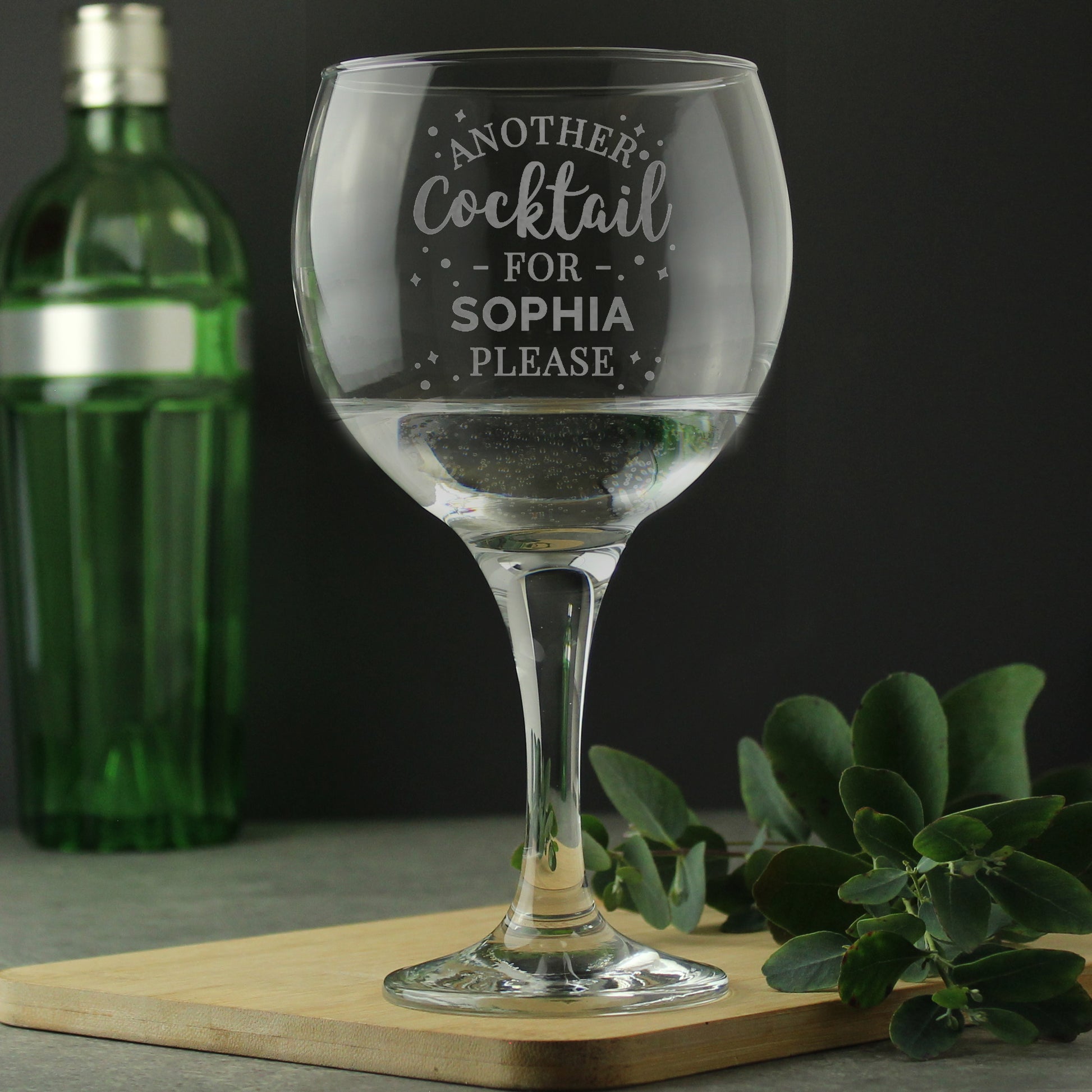 Personalised Another Cocktail Balloon Glass from Heartfelt Gifts
