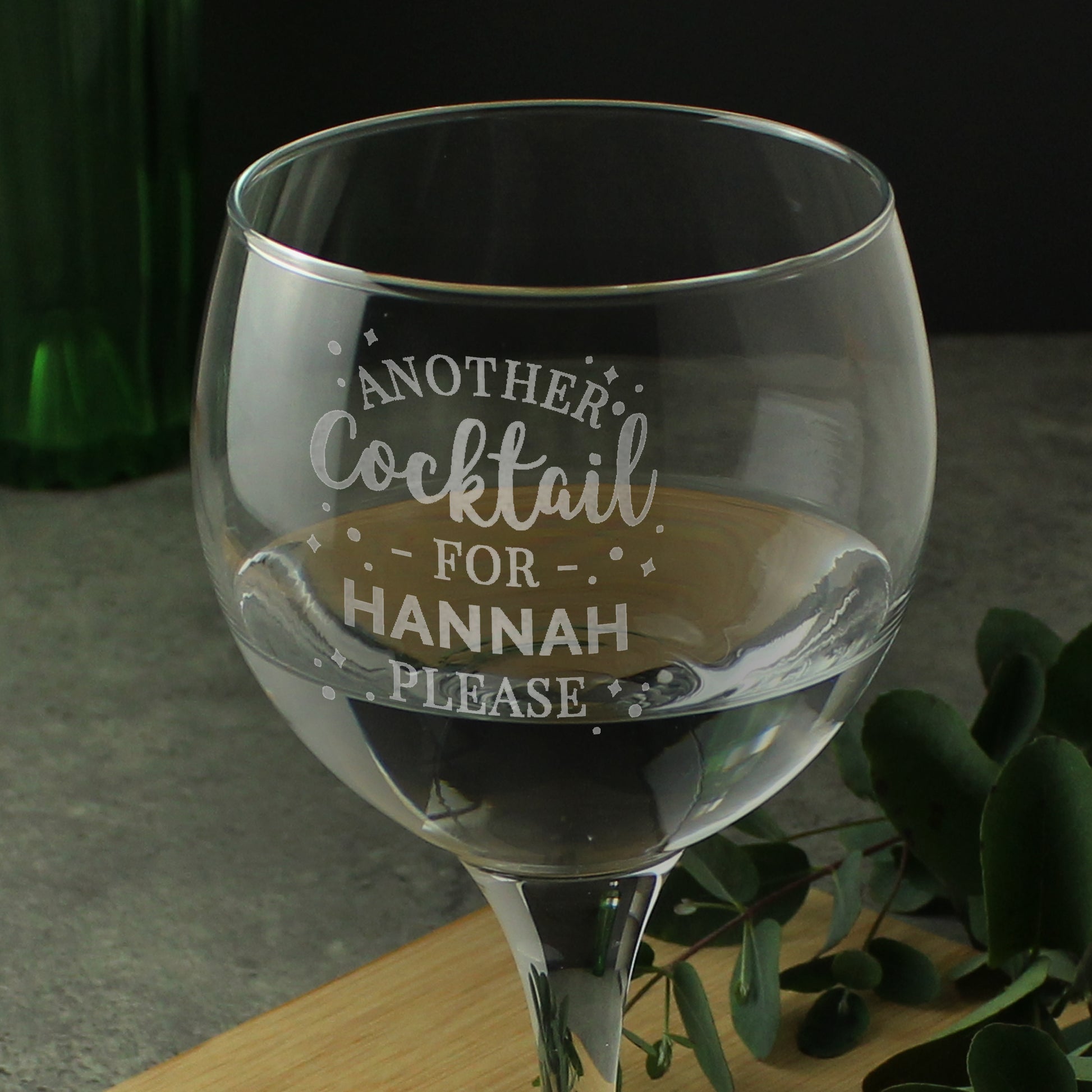 Personalised Another Cocktail Balloon Glass - image 2