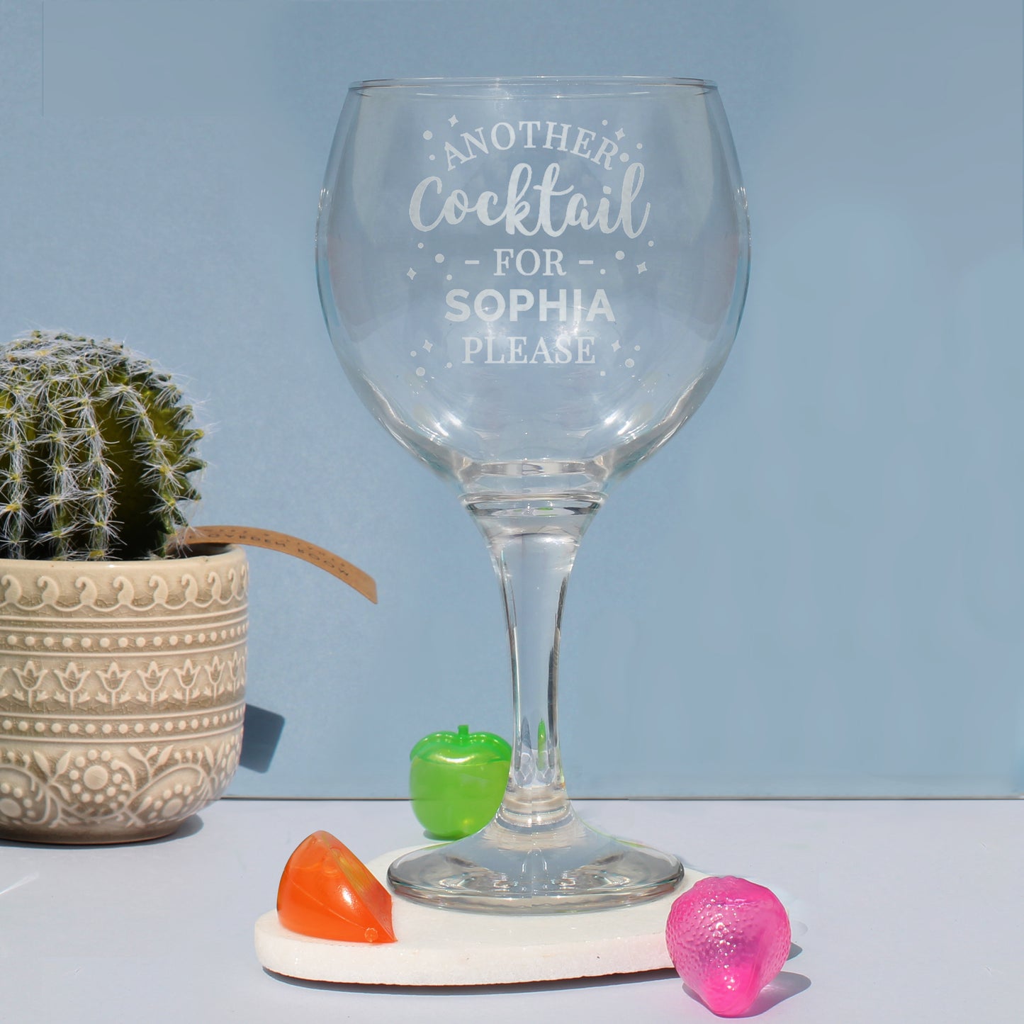 Personalised Another Cocktail Balloon Glass - image 4