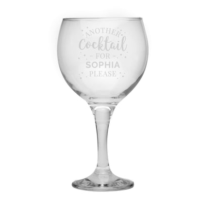 Personalised Another Cocktail Balloon Glass - image 5