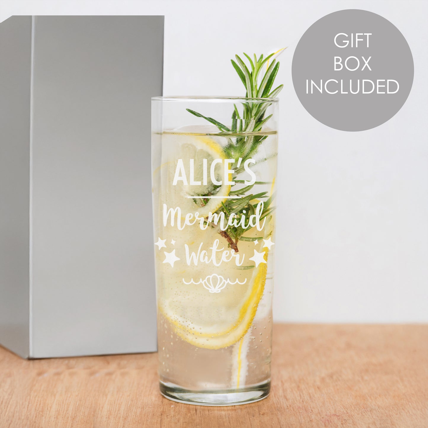 Personalised Mermaid Water Hi Ball Glass from Heartfelt Gifts