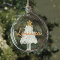 Personalised Gold Glitter Name Only Tree Glass Bauble from Heartfelt Gifts