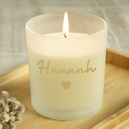 Personalised Gold Name Scented Jar Candle from Heartfelt Gifts