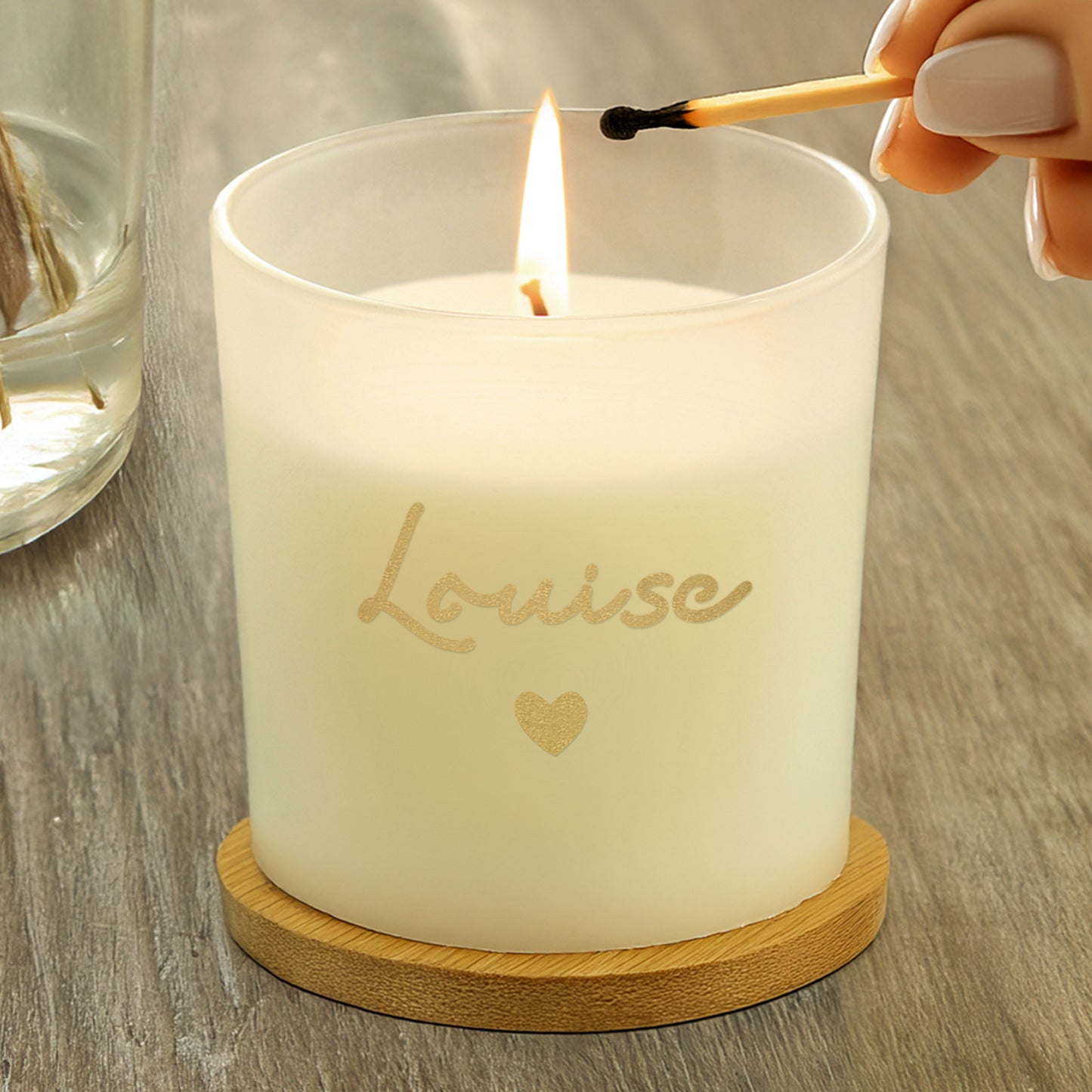 Personalised Gold Name Scented Jar Candle - image 3