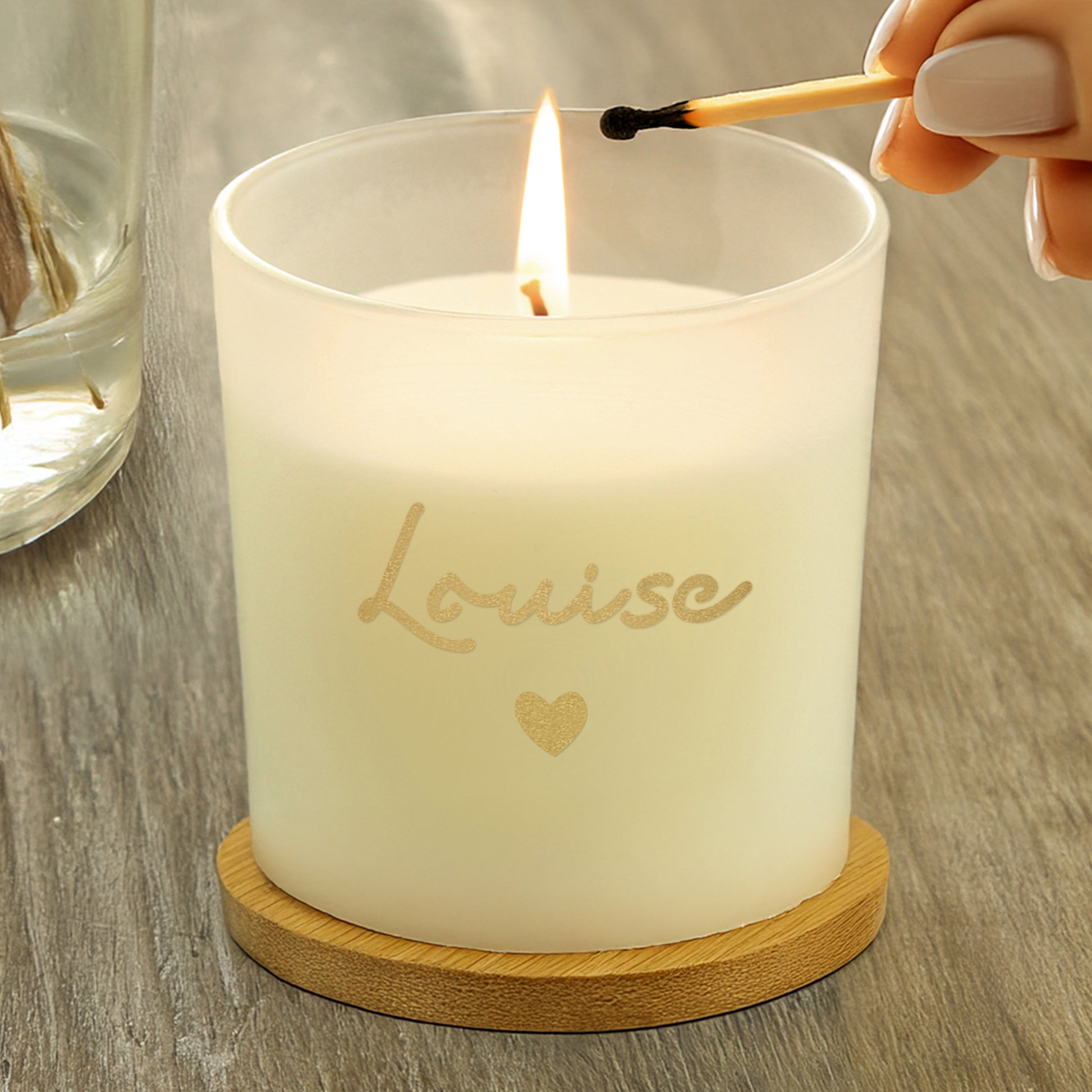 Personalised Gold Name Scented Jar Candle - image 3
