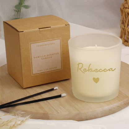 Personalised Gold Name Scented Jar Candle - image 4