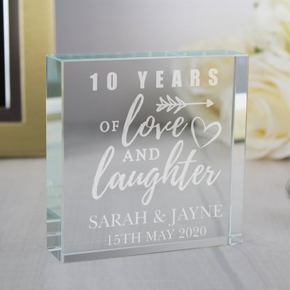 Personalised Arrow Anniversary Crystal Token - image 3