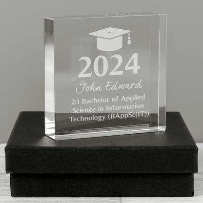 Personalised Graduation Crystal Token from Heartfelt Gifts