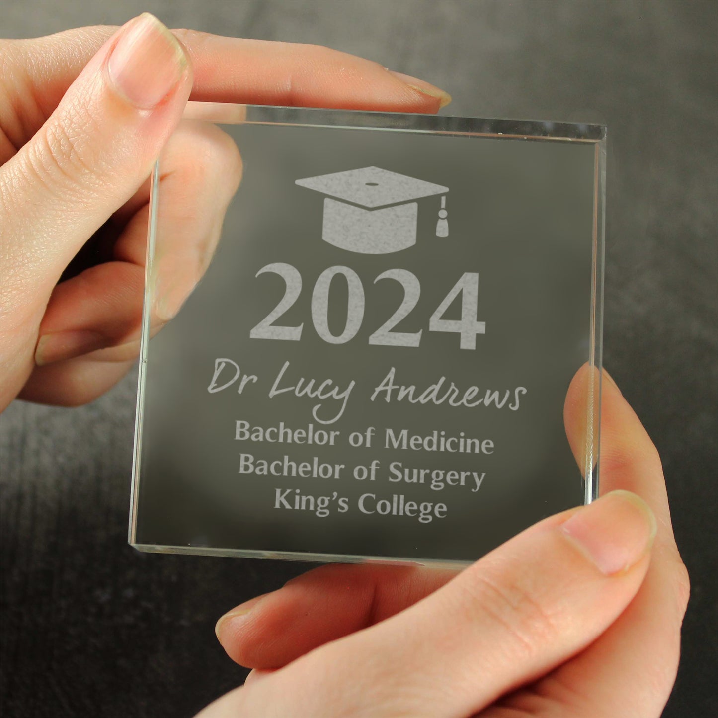 Personalised Graduation Crystal Token - image 2