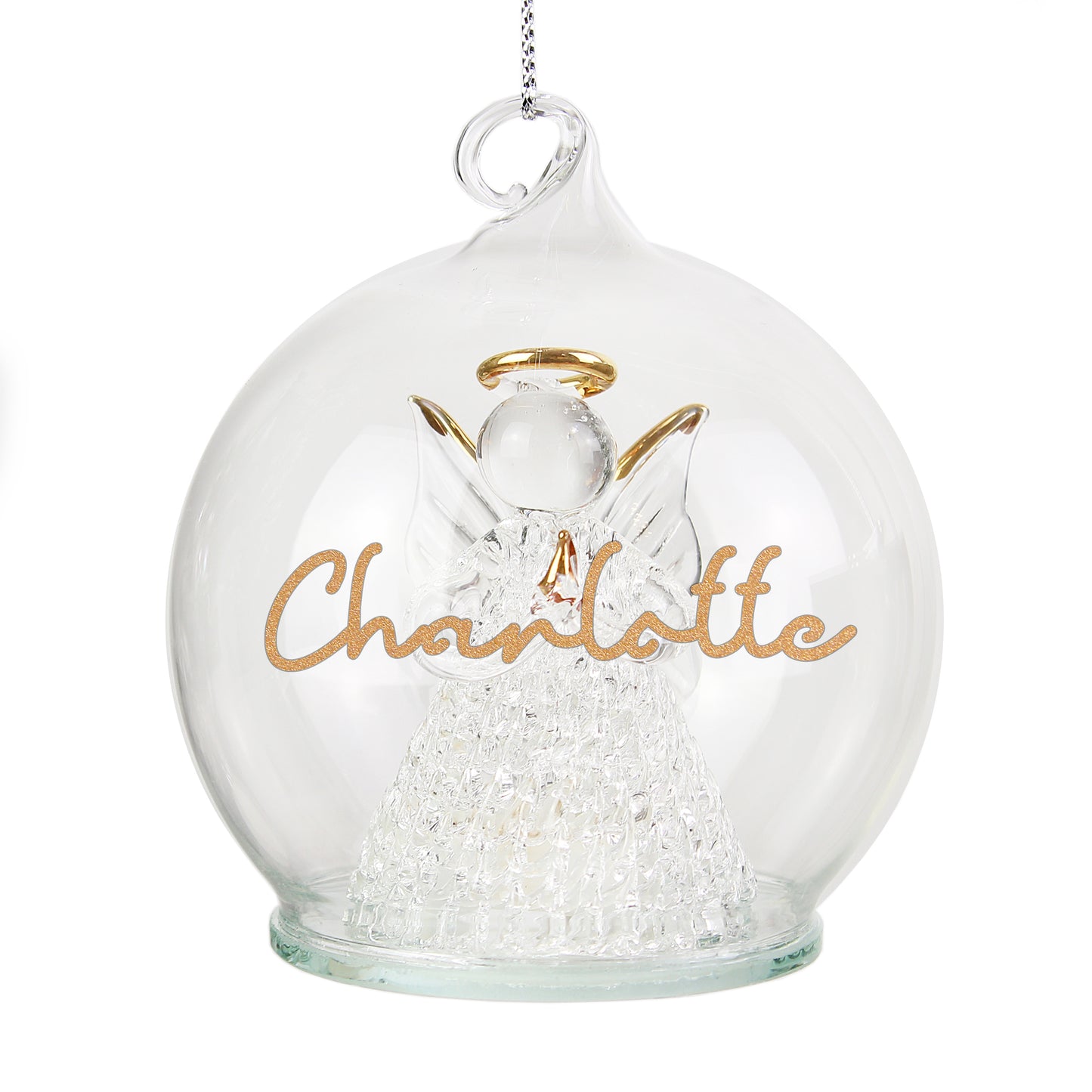 Personalised Christmas LED Angel Bauble - image 5