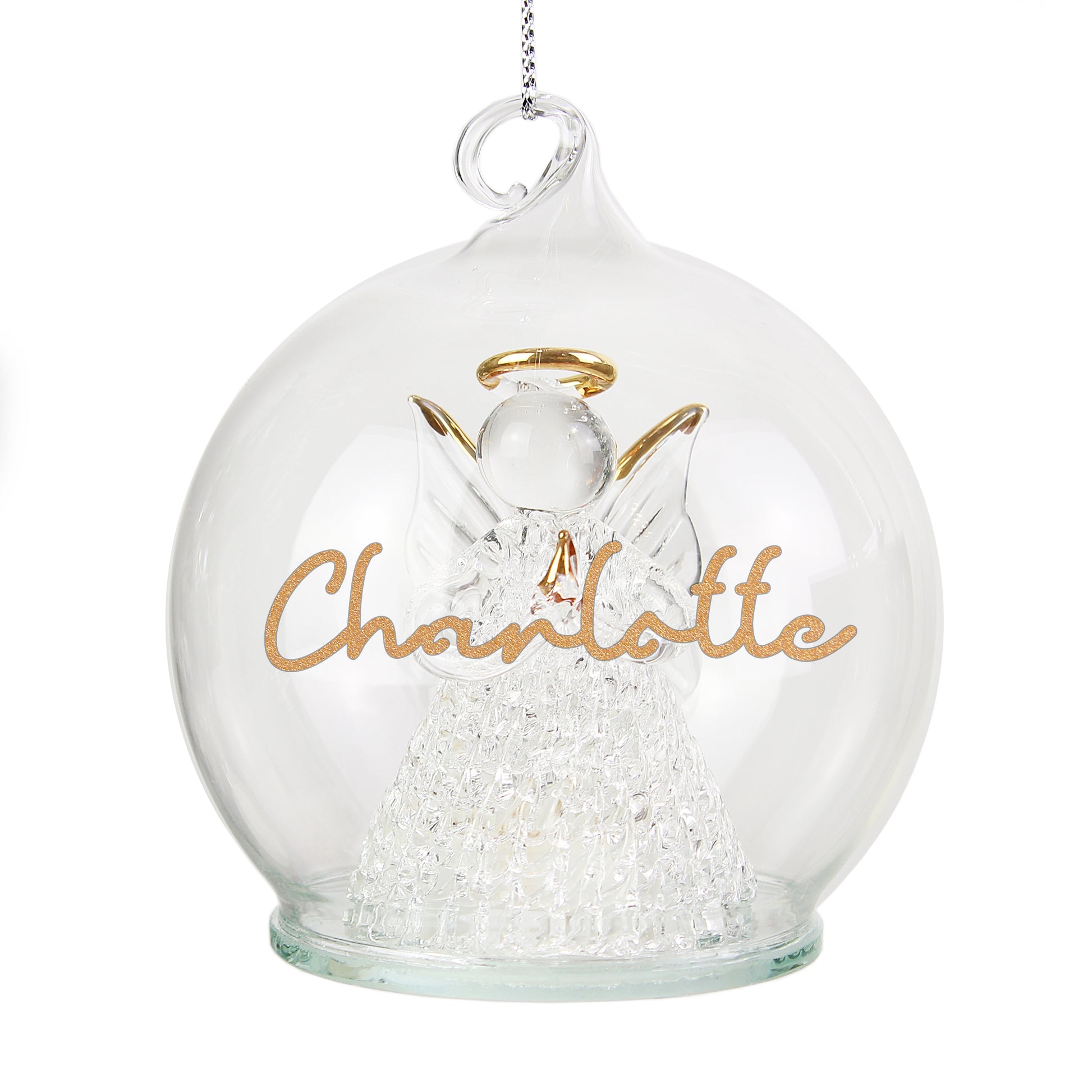 Personalised Christmas LED Angel Bauble - image 5