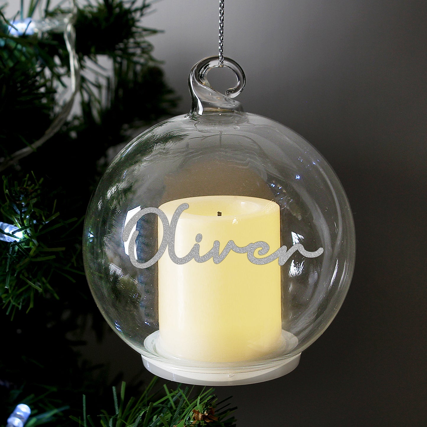Personalised Christmas LED Candle Bauble - image 2
