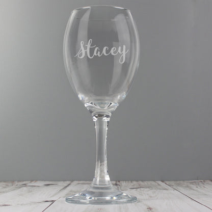 Personalised Name Only Engraved Wine Glass - image 3