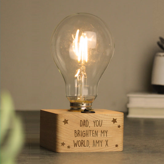 Personalised Stars LED Bulb Table Lamp from Heartfelt Gifts
