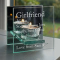 Personalised Definition Mirrored Glass Tea Light Candle Holder from Heartfelt Gifts