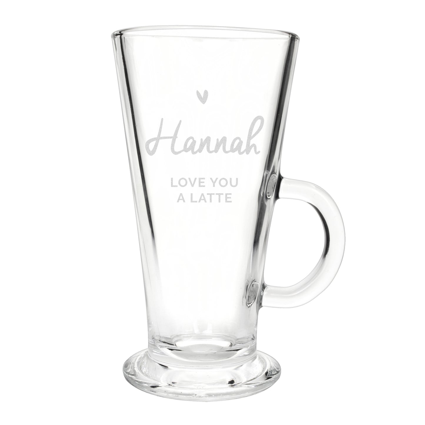 Personalised Heart Latte Glass - image 2