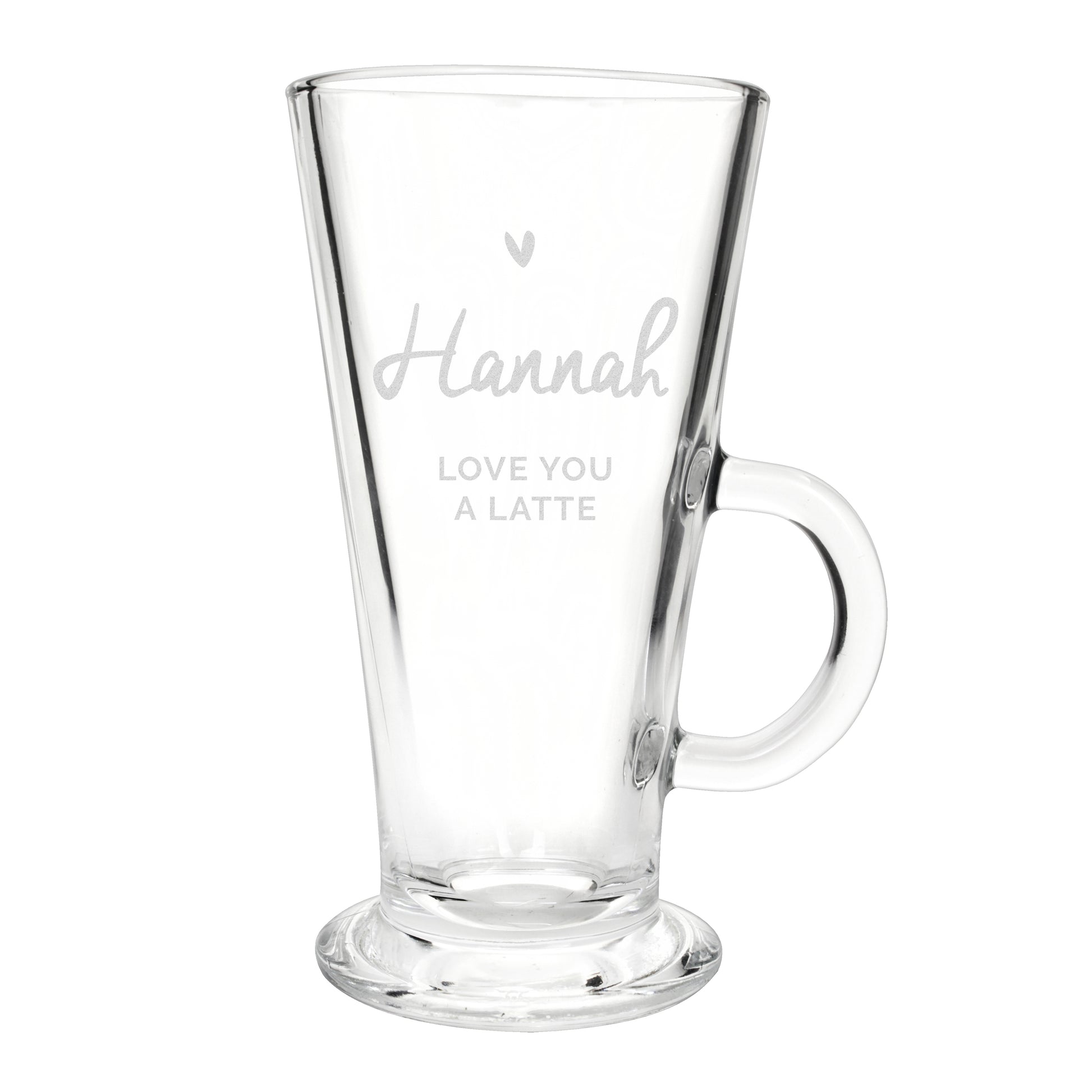 Personalised Heart Latte Glass - image 2