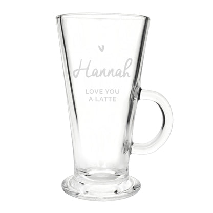 Personalised Heart Latte Glass - image 2
