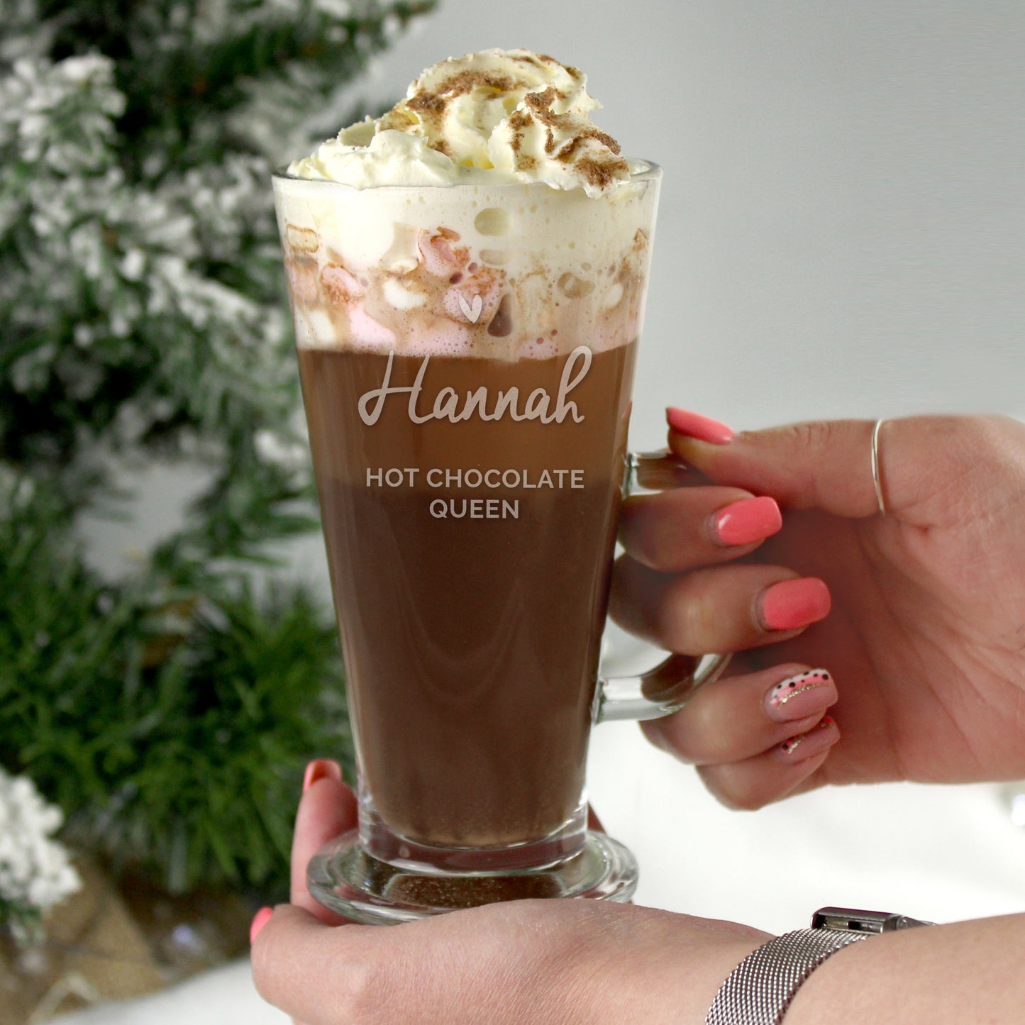 Personalised Heart Latte Glass - image 3