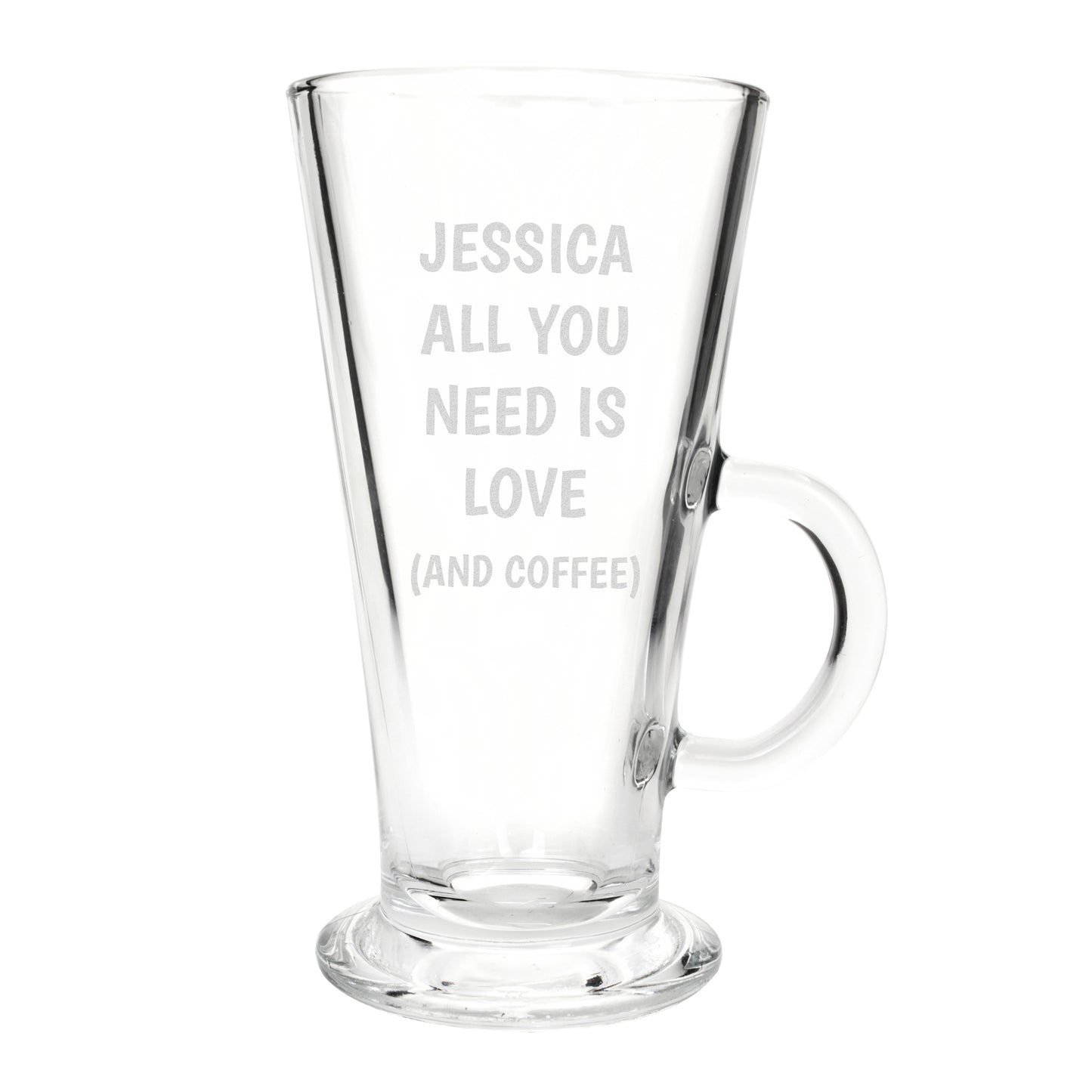Personalised All You Need Is Love Latte Glass - image 2