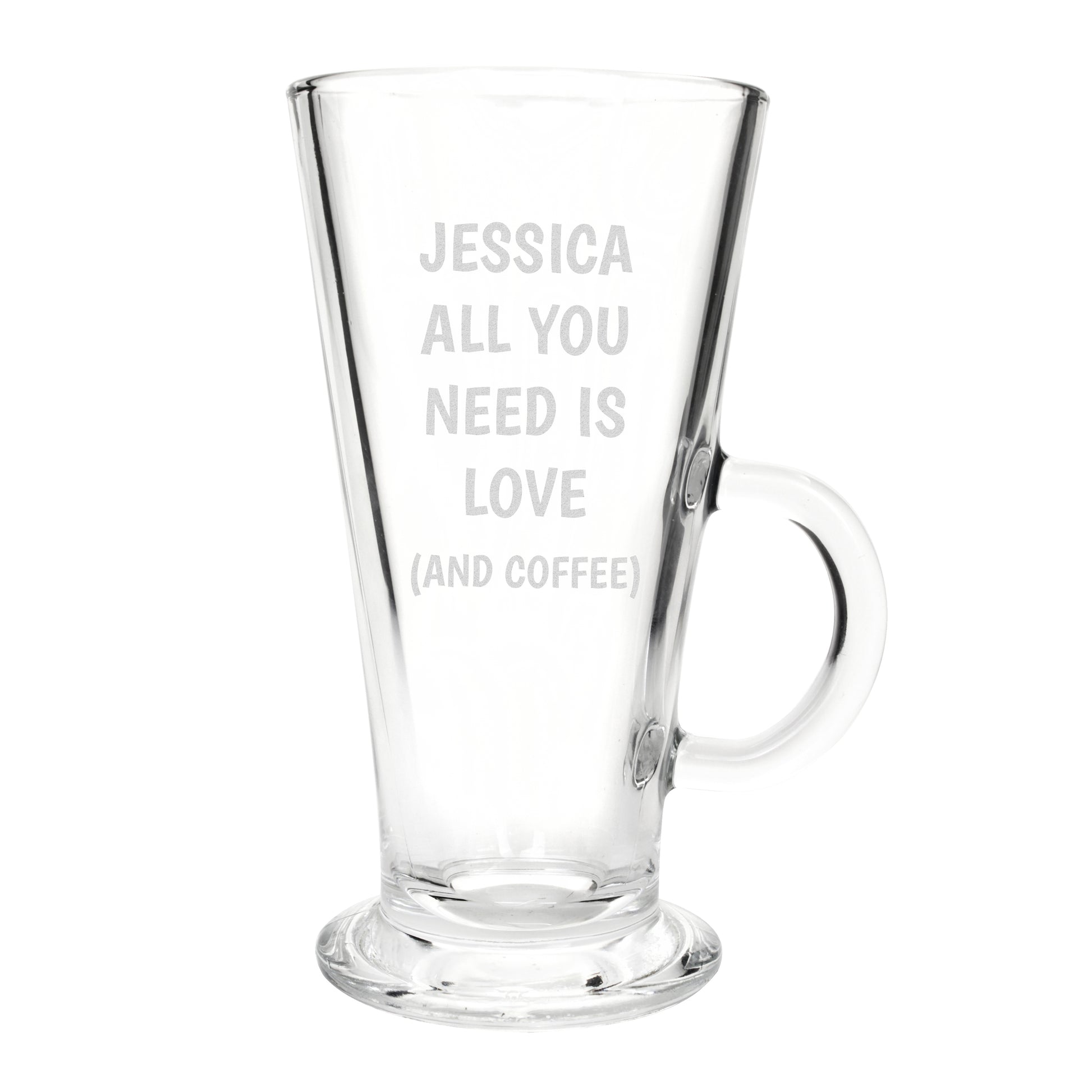 Personalised All You Need Is Love Latte Glass - image 2
