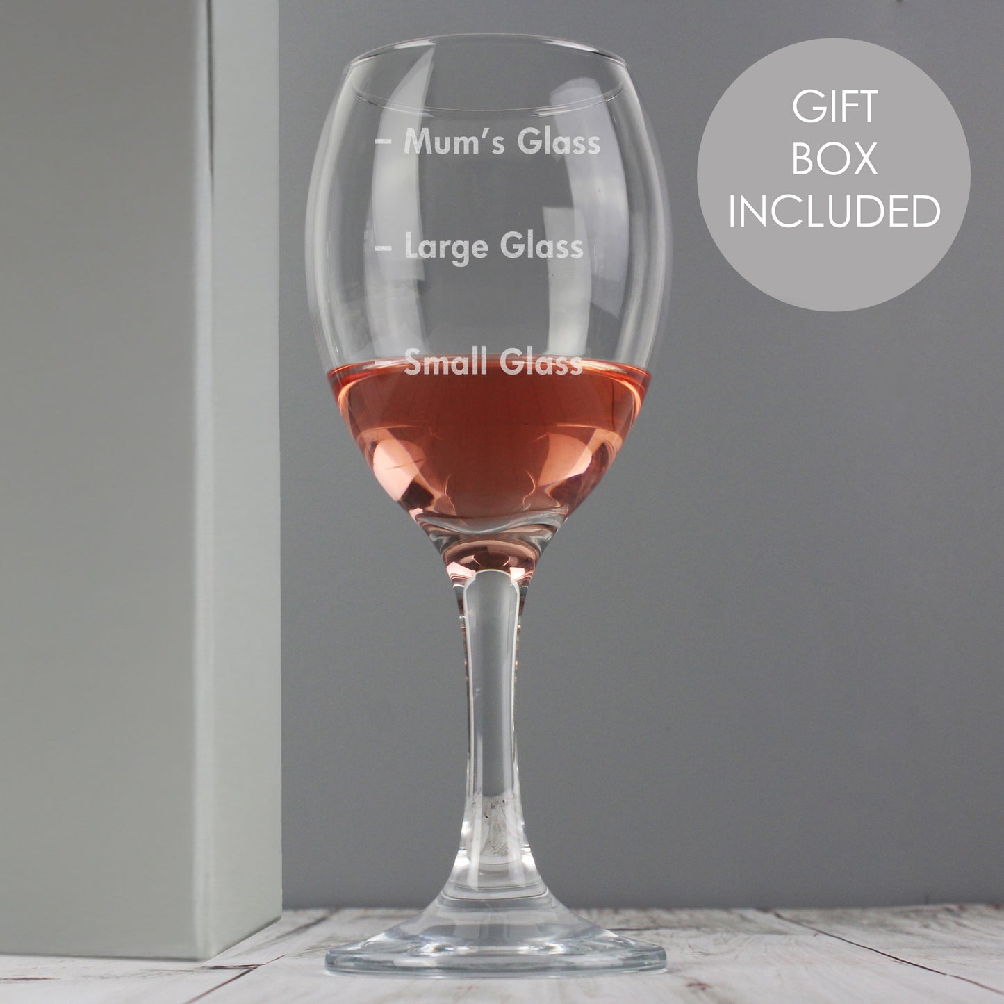 Personalised Measures Wine Glass from Heartfelt Gifts