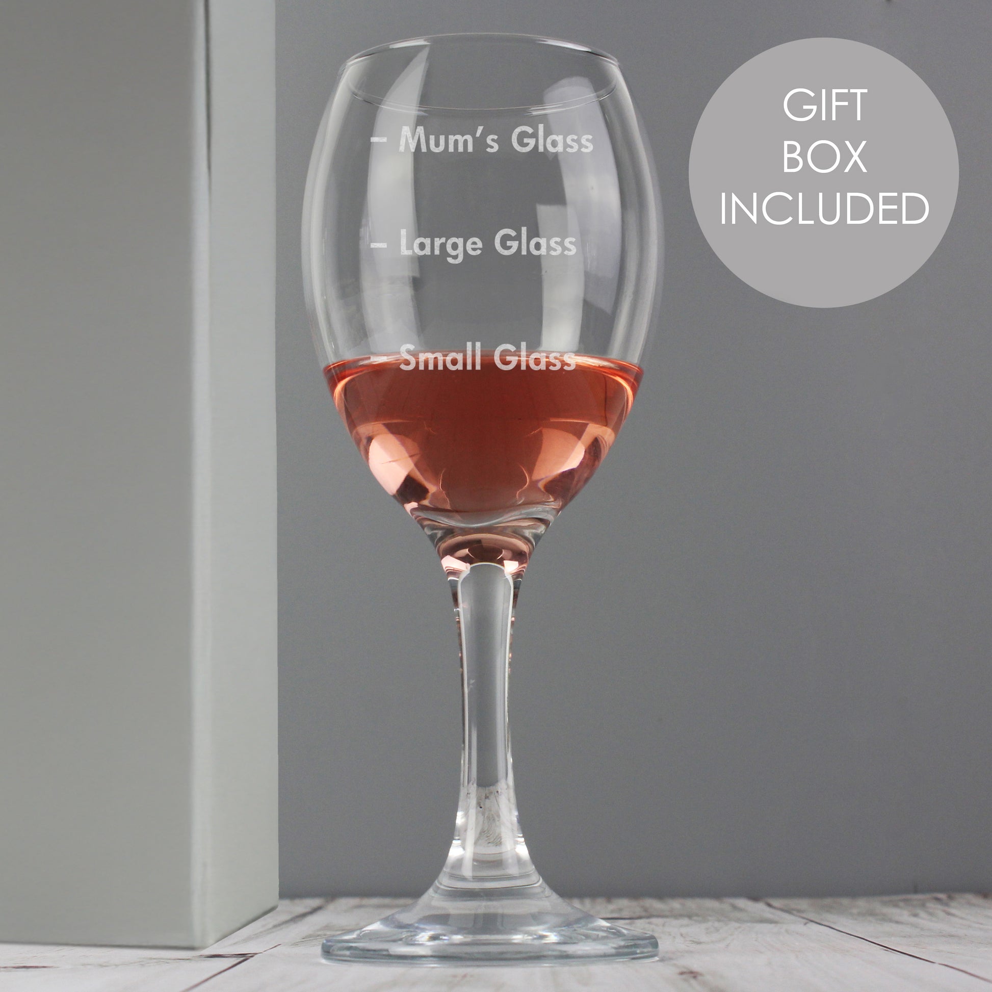 Personalised Measures Wine Glass from Heartfelt Gifts