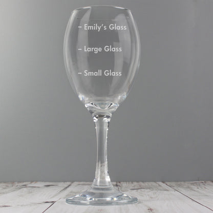Personalised Measures Wine Glass - image 3