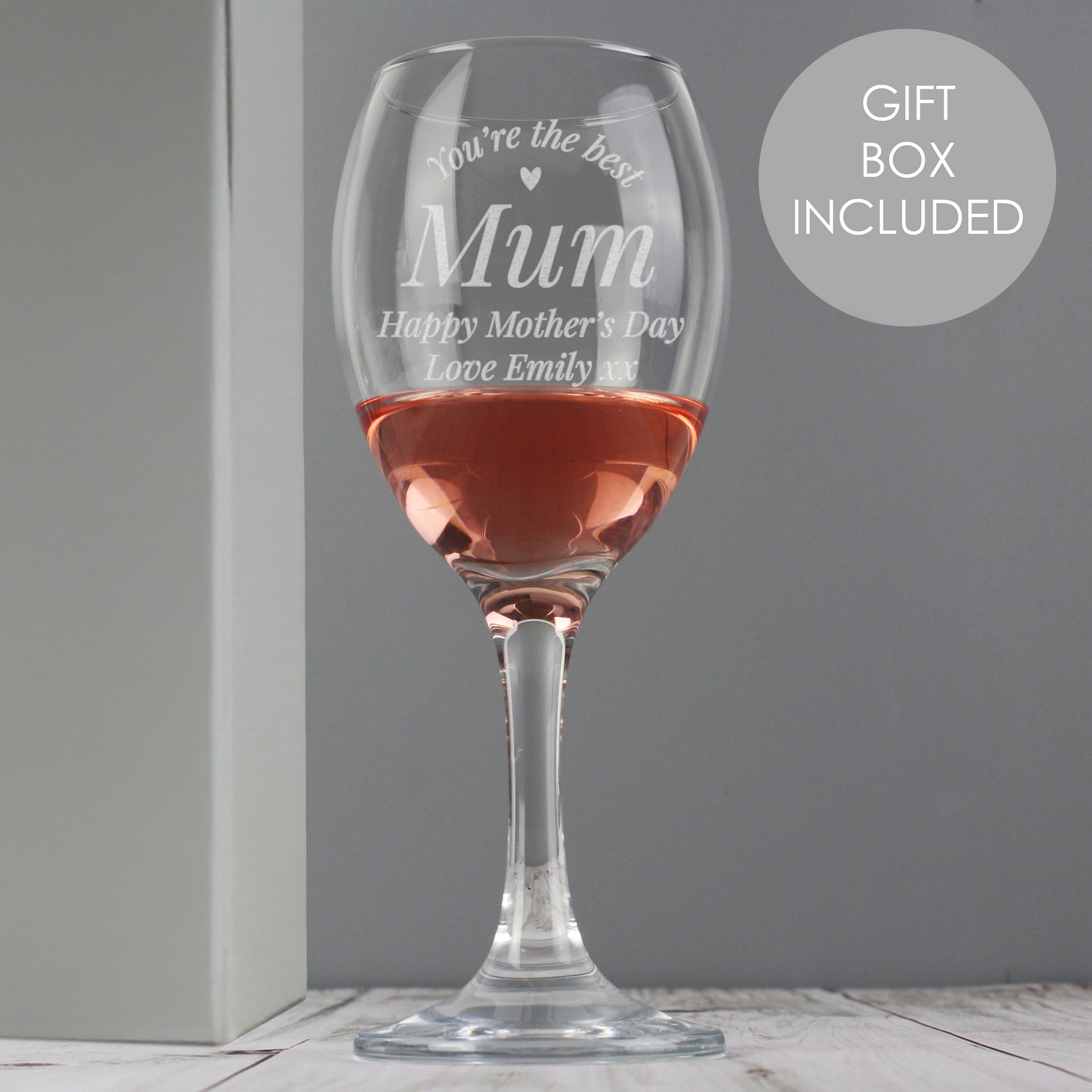 Personalised You Are The Best Wine Glass from Heartfelt Gifts