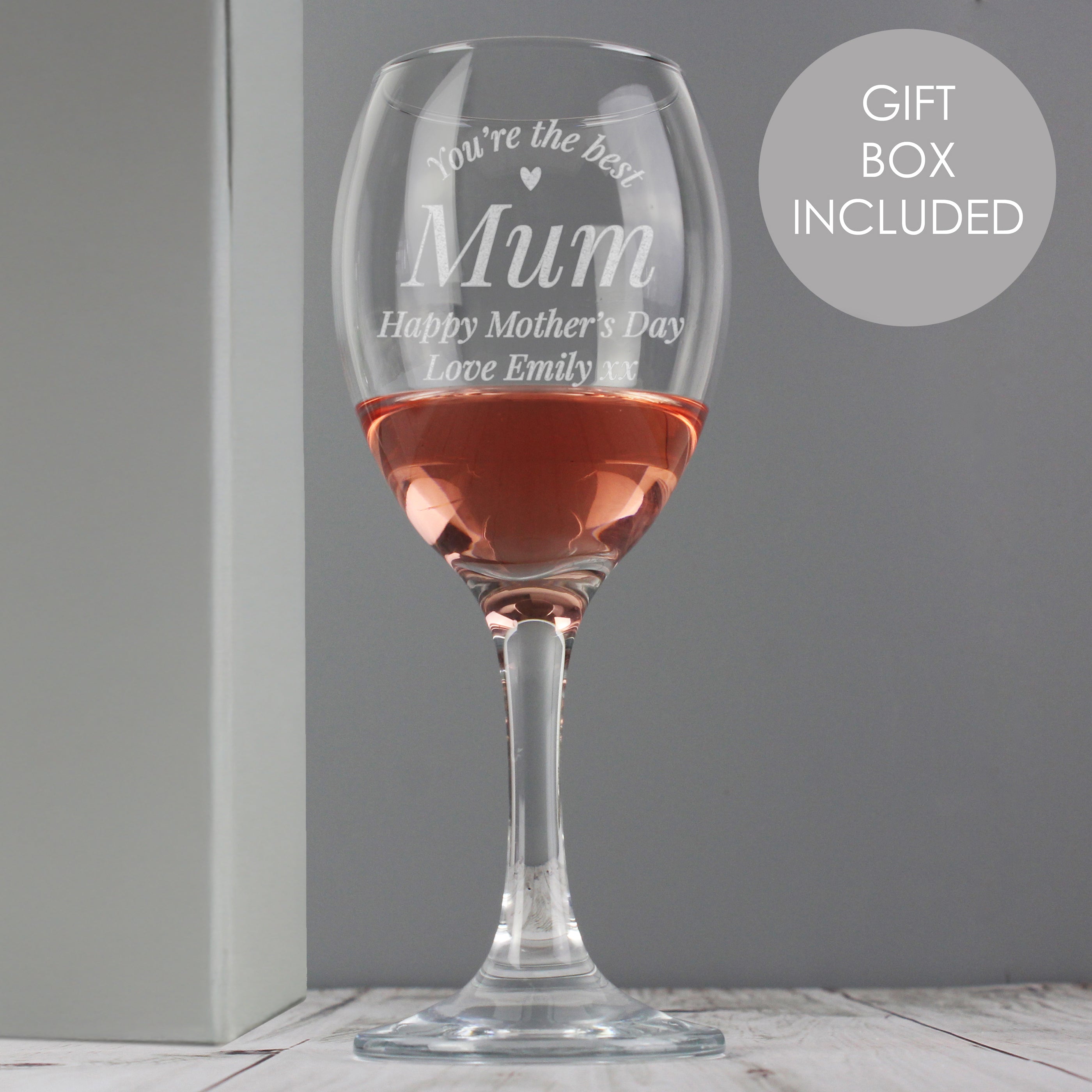 Personalised You Are The Best Wine Glass from Heartfelt Gifts