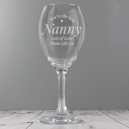 Personalised You Are The Best Wine Glass - image 3
