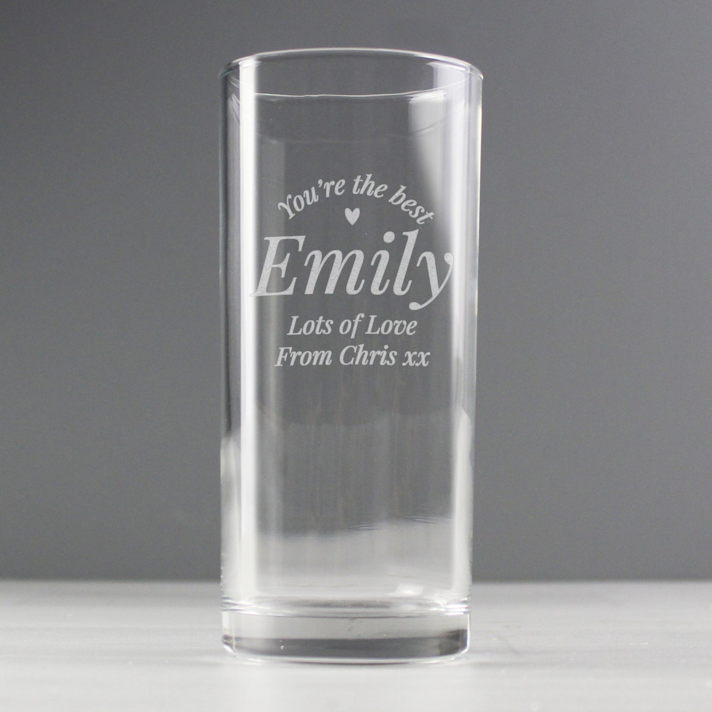 Personalised You Are The Best Hi Ball Glass - image 3