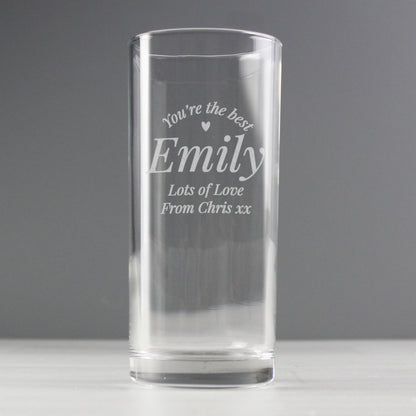 Personalised You Are The Best Hi Ball Glass - image 3
