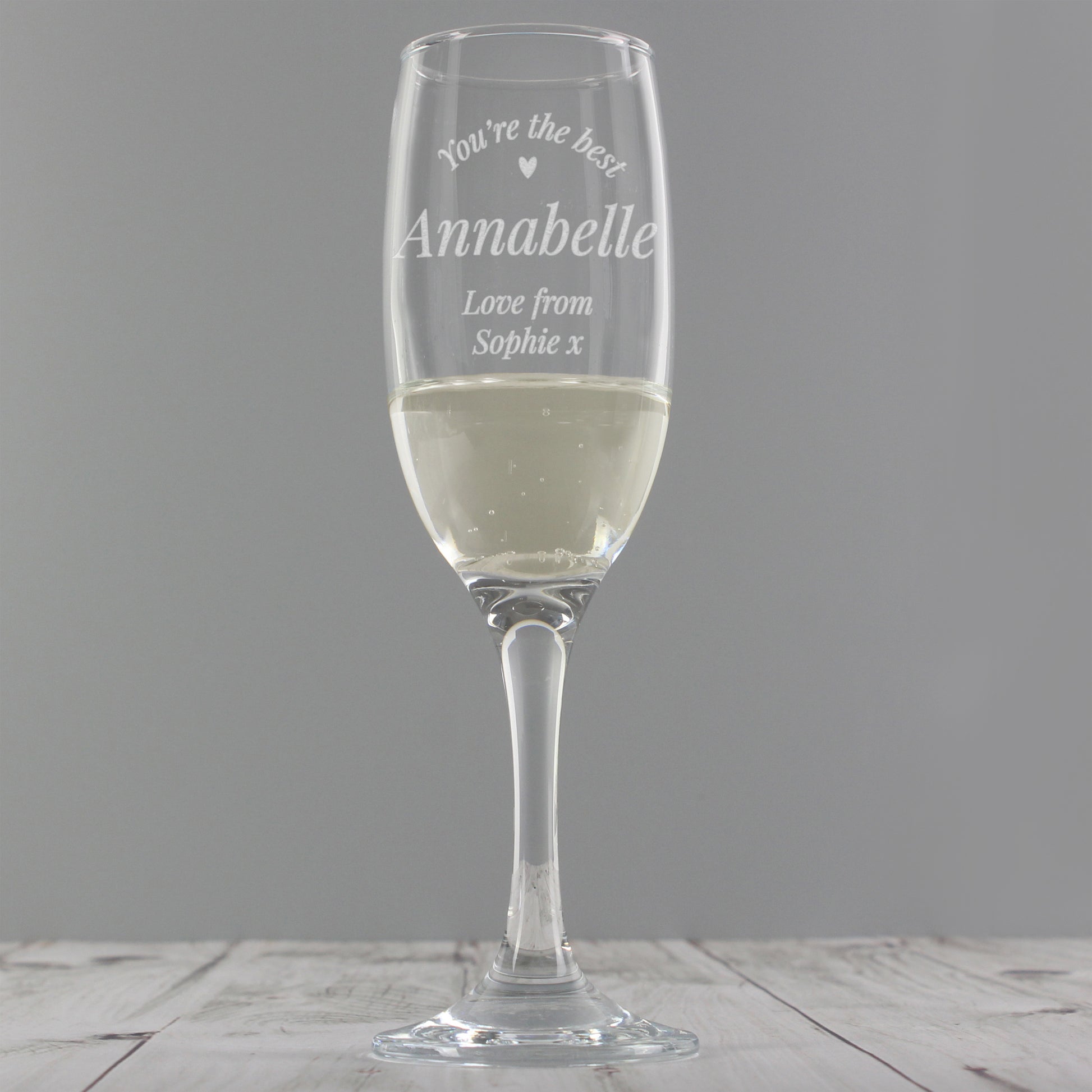Personalised You Are The Best Flute Glass - image 5