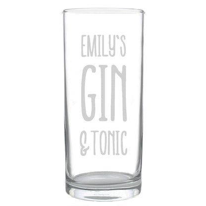 Personalised Gin & Tonic Hi Ball Glass - image 2