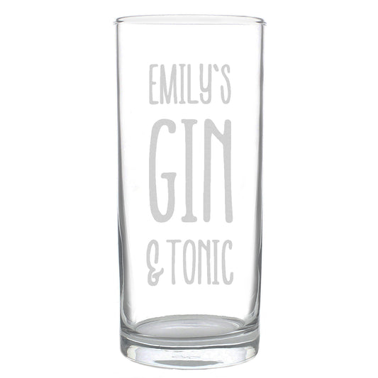 Personalised Gin & Tonic Hi Ball Glass - image 2